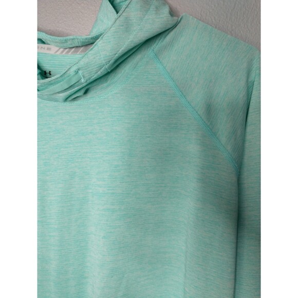 Under Armour Teal Run Fitted Hoodie Women’s Large Pullover Activewear - Picture 4 of 6